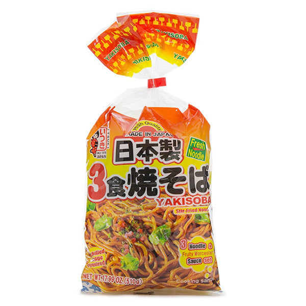いつき日本製３食焼そば 510g / Yakisoba 3 packs